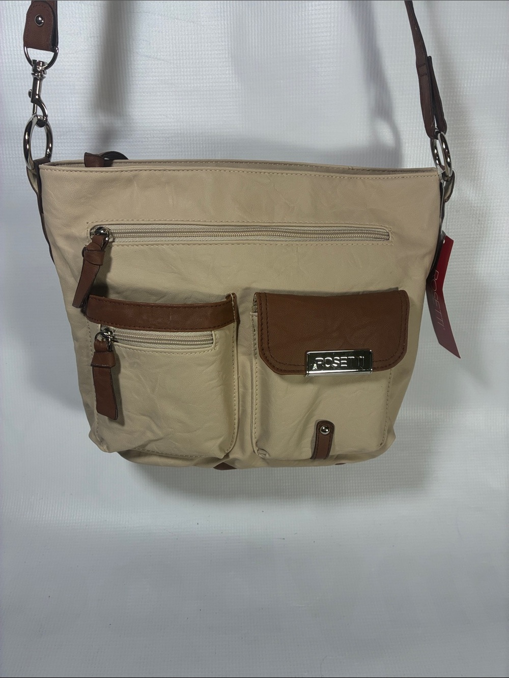 Rosetti Beige and Brown “This N’ That” Convertible  Crossbody Bag